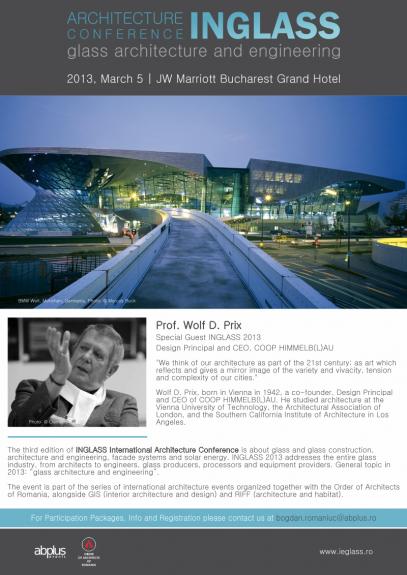 Conferinta Internationala de Arhitectura INGLASS 2013