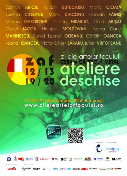 Zilele Artelor Focului. Ateliere Deschise de Ceramica, Sticla, Metal Editia a II-a. Bucuresti, 12/13 si 19/20 noiembrie 2016
